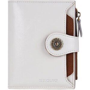 Wallet Women Genuine Leather Bifold Womens Wallet RFID Blocking Card Holder